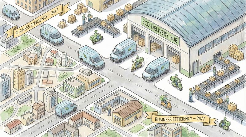 Логистика доставки и курьерские службы в изометрии