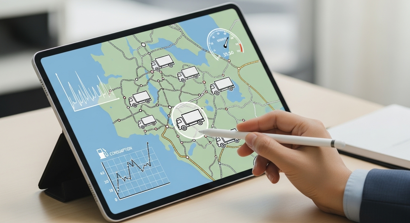 Панель управления системой мониторинга автопарка