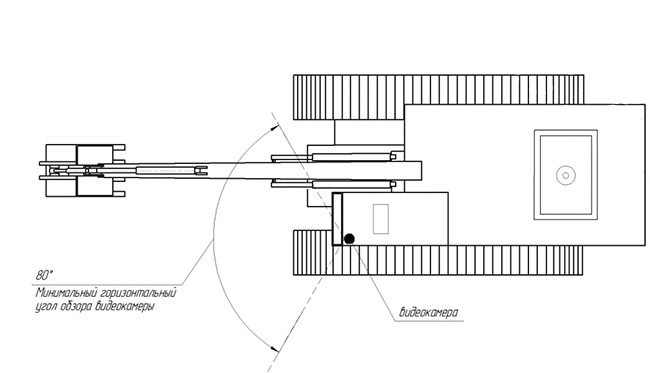Экскаватор на гусеничном ходу вид сверху